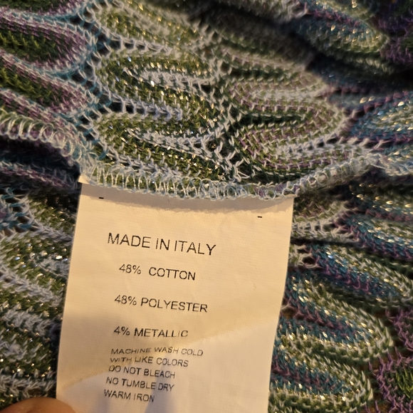 HILL HOUSE SWEATER DUSTER with Bell Sleeves AND ZIG ZAG PATTERN SIZE M - Picture 3 of 4